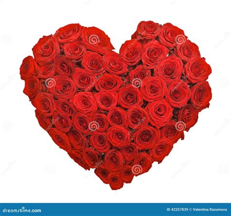 Red Rose Flower Bouquet Heart Shape Stock Image Image Of Heart