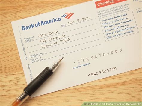 How to fill out a deposit ticket for checks. How to Fill Out a Checking Deposit Slip: 12 Steps (with ...