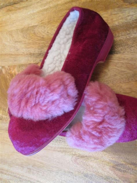 Marks And Spencer Half Cuff Slippers 1970s Furs Marks And Spencer