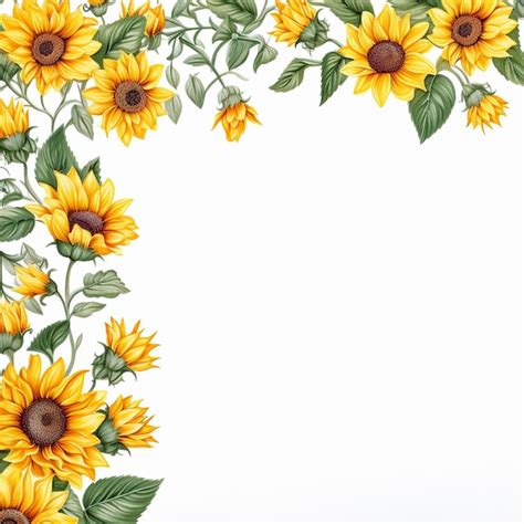 Premium Ai Image Minimalist Sunflower Art Timeless Simplicity