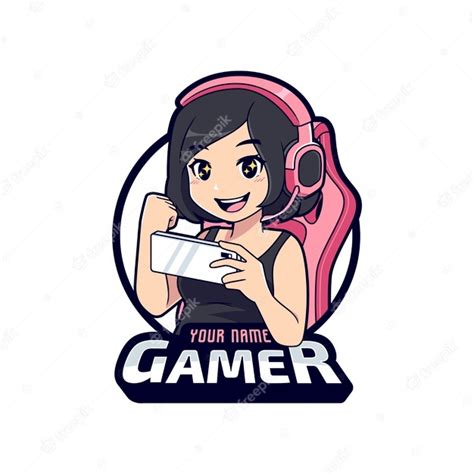 Premium Vector Cute Gamer With Excited Face Gamer Girl Cartoon