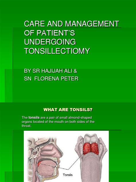 Case Study Tonsillectomy Immunology Health Sciences