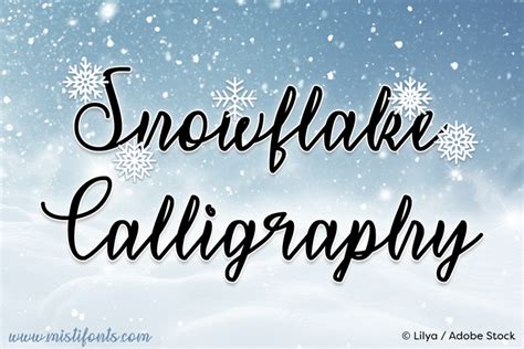 Snowflake Calligraphy Font Mistis Fonts Fontspace