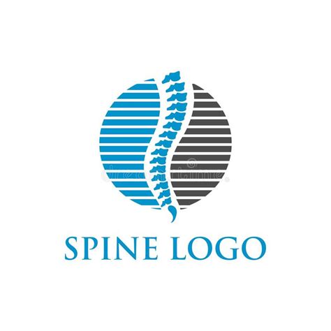 Medical Chiropractic Spine Solutions Logo And Icon Design Template