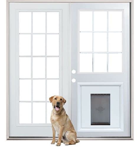 French Door With Doggie Door Door Designs Plans Glass Doors Patio