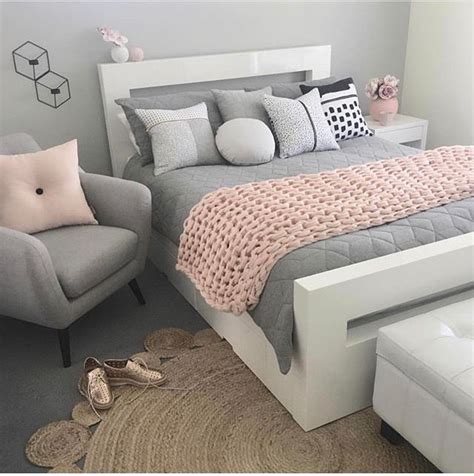 Turner pocock contemporary bedroom with bedside lamps. grey and pastel pink bedroom | Small bedroom decor, Girl ...