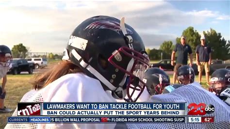 California Lawmakers Considering Banning Tackle Football For Kids Youtube