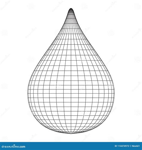 Water Or Liquid Drop Stock Vector Illustration Of Mesh 114474972