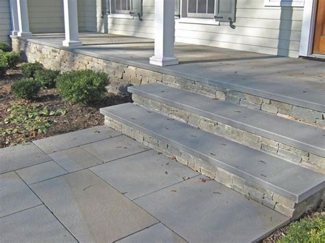 The Stone Veneer Steps And Front Façade Of The Patio Have Been