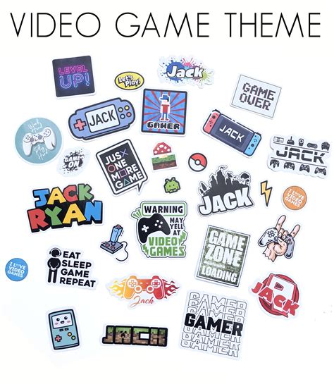 Personalized Gaming Stickers Jack And Jilly Designs