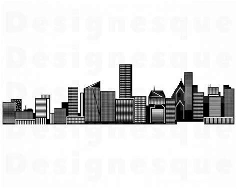 Houston Skyline Svg Texas Svg City Svg Skyscraper Svg Etsy