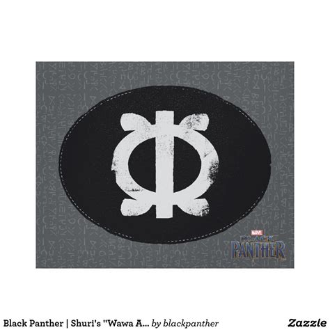Black Panther Shuris Wawa Aba Adinkra Symbol Canvas Print Must