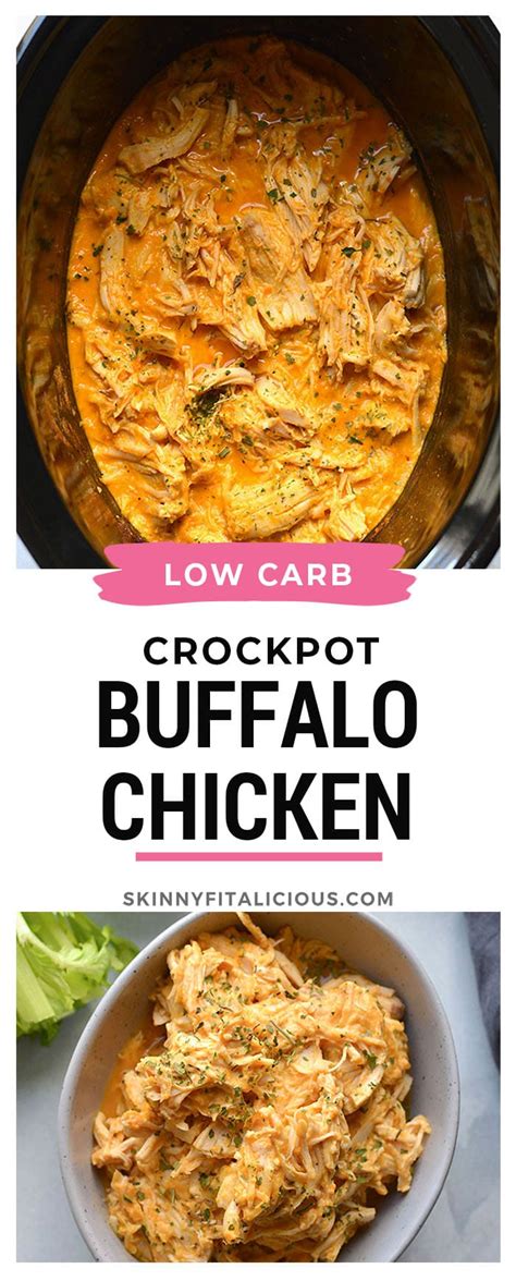Healthy Crockpot Buffalo Chicken Low Carb Gf Low Cal Skinny