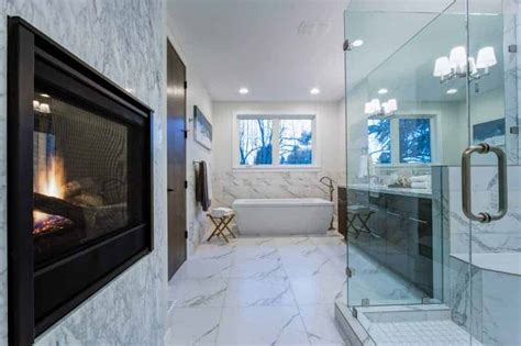 60 Primary Bathrooms With A Fireplace Photos