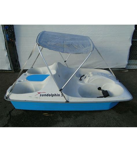 Sun Dolphin 5 Pedal Boat Paddle Boat With Canopy Watercraft