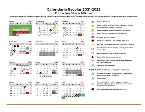 Calendario Escolar Primaria