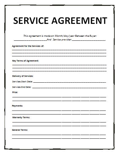 General Contract For Services Template Free Printable Documents