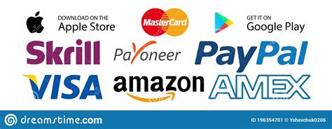 Skrill Payoneer Paypal Mastercard Visa Amex Amazon Popular