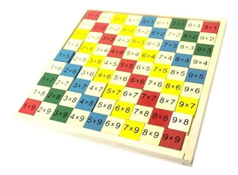 Juego Educativo Tablas De Multiplicar En Madera Mercadolibre