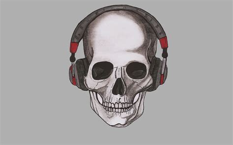 Skull Headphone Wallpapers Wallpaper Cave