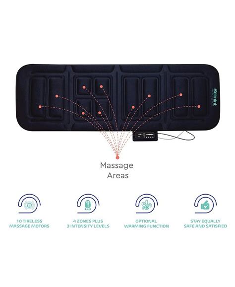 Belmint 10 Motor Plush Massage Mat For Full Body Relief Features Switchable Heat Macy S