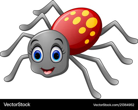 Cute Spider Cartoon Royalty Free Vector Image Vectorstock