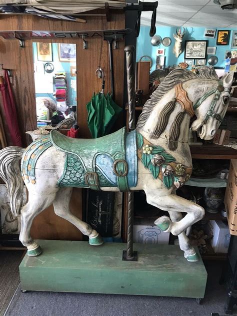 Genuine Hand Carved Carousel Horse Full Size Ebay In 2020 Carousel