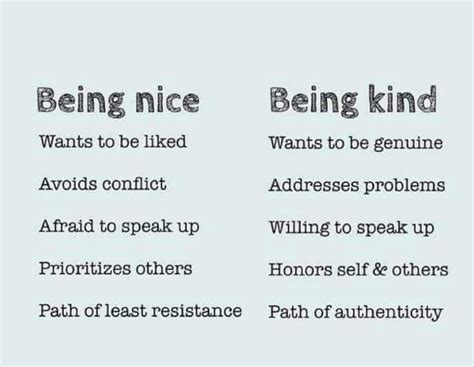 Nice Vs Kind Funny Quotes Self Care Activities Quotes