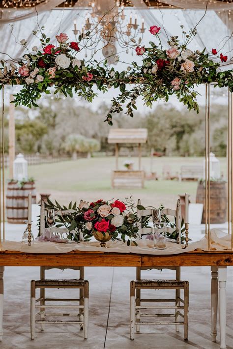 Rustic Barn Tampa Wedding with Suspended Ceiling Floral Arrangements ...