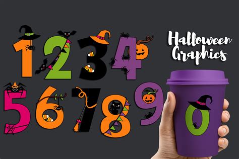 Halloween Numbers Clipart Graphic Illustrations 105951