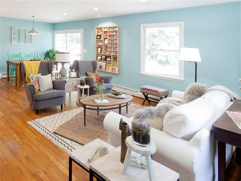 Sky Blue Cottage Style Living Room Hgtv