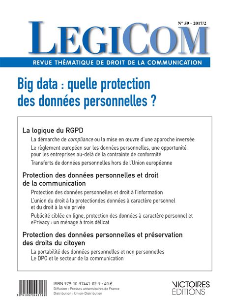Protection Des Donn Es Personnelles Et Droit Linformation Cairn Info