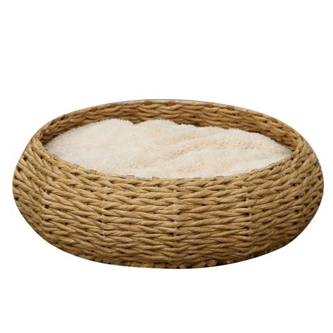 Petpals Paper Rope Wicker Design Round Cat Bed Dog Pet Beds Cat Bed