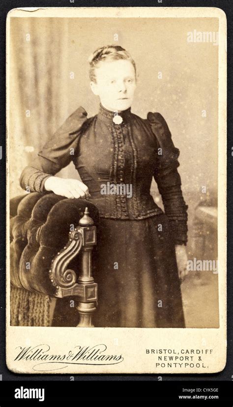 Victorian Woman Studio Portrait Circa 1890s By Photographers Williams