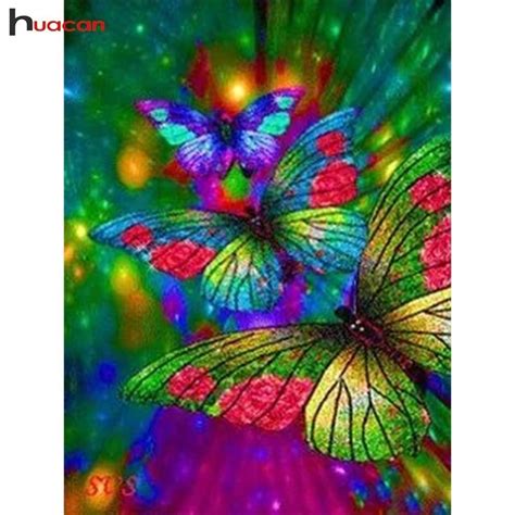 5d Diamond Painting Bright Abstract Butterflies Kit Bonanza Marketplace