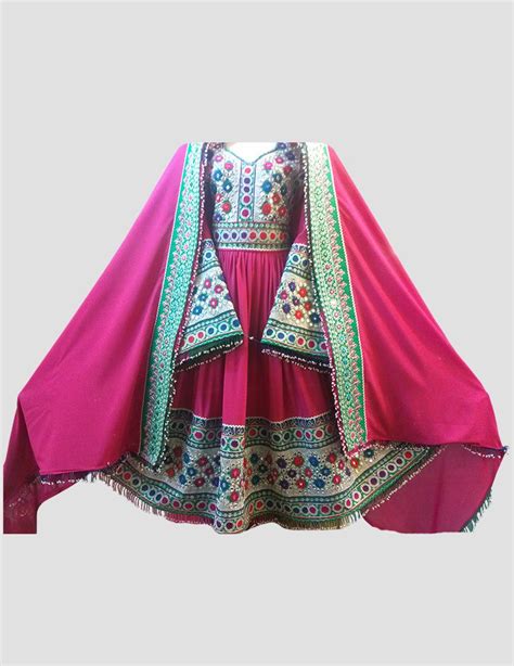 Amaranth Afghan Kuchi Dress Real Style Never Dies