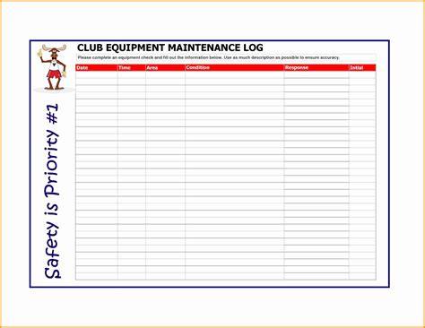 Equipment Maintenance Spreadsheet Intended For Fleet Vehicle