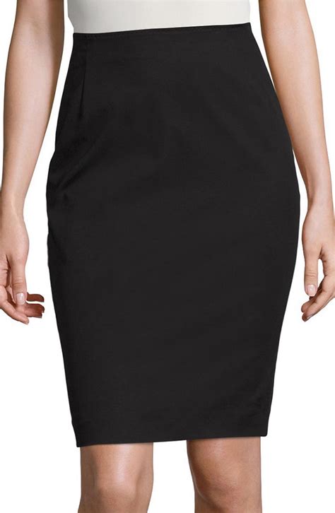 Womens Black Skirt For Work Tailored Above The Knee For Easy Movement