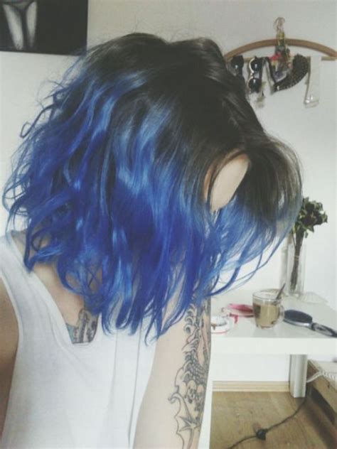 Photo Tumblr Short Hair Blue Hair Styles Dyed Hair