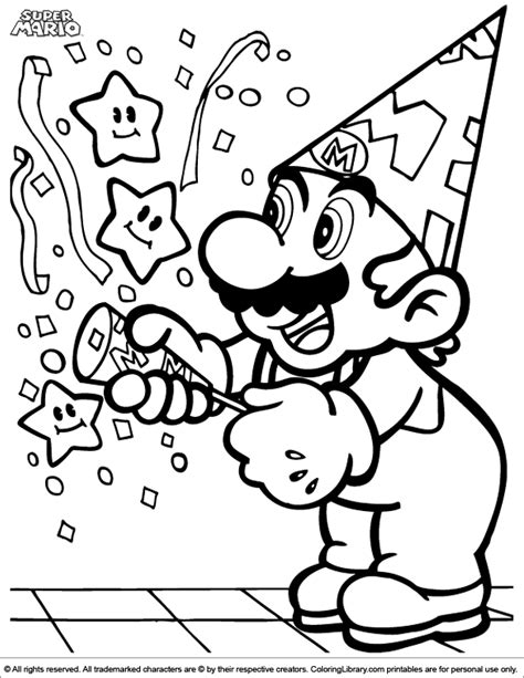 Printable coloring pages for kids. Super Mario Brothers Coloring Picture