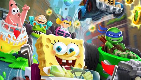 Video Spongebob Tries To Do A Mario Kart With Nickelodeon Kart Racers