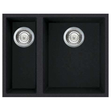 Kennon dual mount neoroc granite composite 33 in. Elleci Quadra 150 1.5 Bowl Granite Black Undermount ...