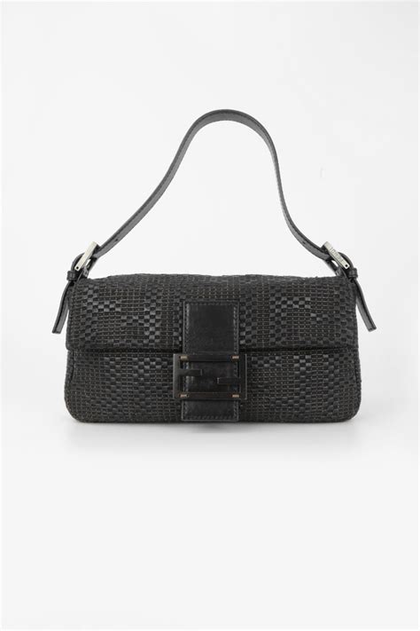 Fendi Limited Edition Woven Leather Zucca Baguette