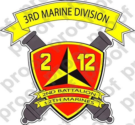 Sticker Usmc Unit 2nd Battalion 12th Marine Regiment Ooo Lisc20187 M