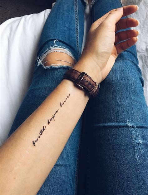 Faith Hope Love Tattoo Fonts Inspirational Tattoos