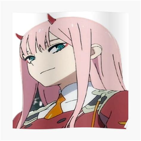 Zero Two Smile Poster For Sale By Aestheticanime2 Redbubble