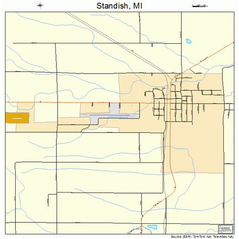 Standish Michigan Street Map 2676120