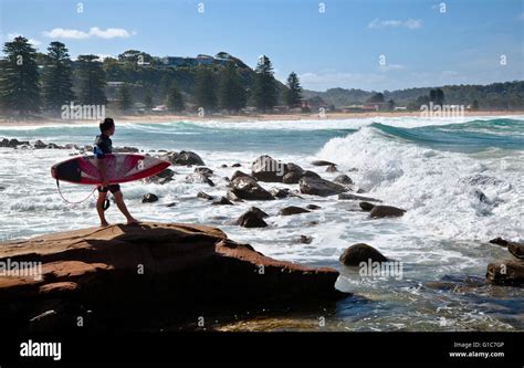 Australia New South Wales Central Coast Big Surf At Avoca Beach