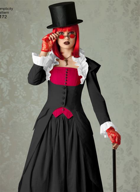 s2172 simplicity sewing pattern misses steampunk costume simplicity