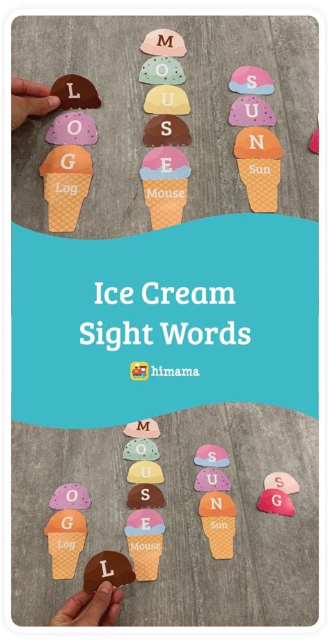 Ice Cream Sight Words Activities Himama Sight Words Daycare